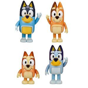 Bluey & Family Playset Bingo Mum Dad 4 Pack Figure Cake Topper Toy Doll Set